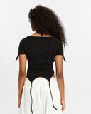 Women's Short-Sleeve T-shirt with Piped Details