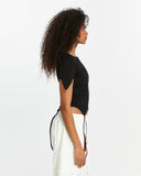 Women's Short-Sleeve T-shirt with Piped Details