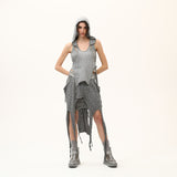 Hooded Plunging T-Shirt