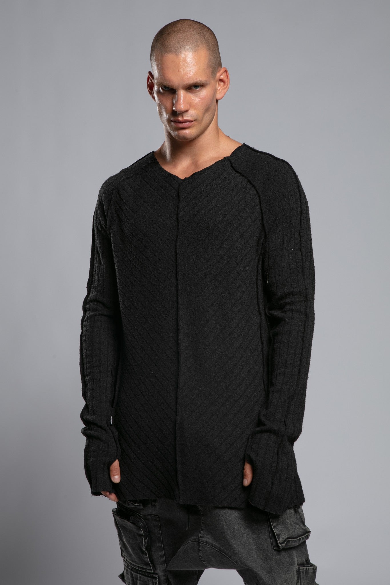 Sweatshirt With Slits On Both