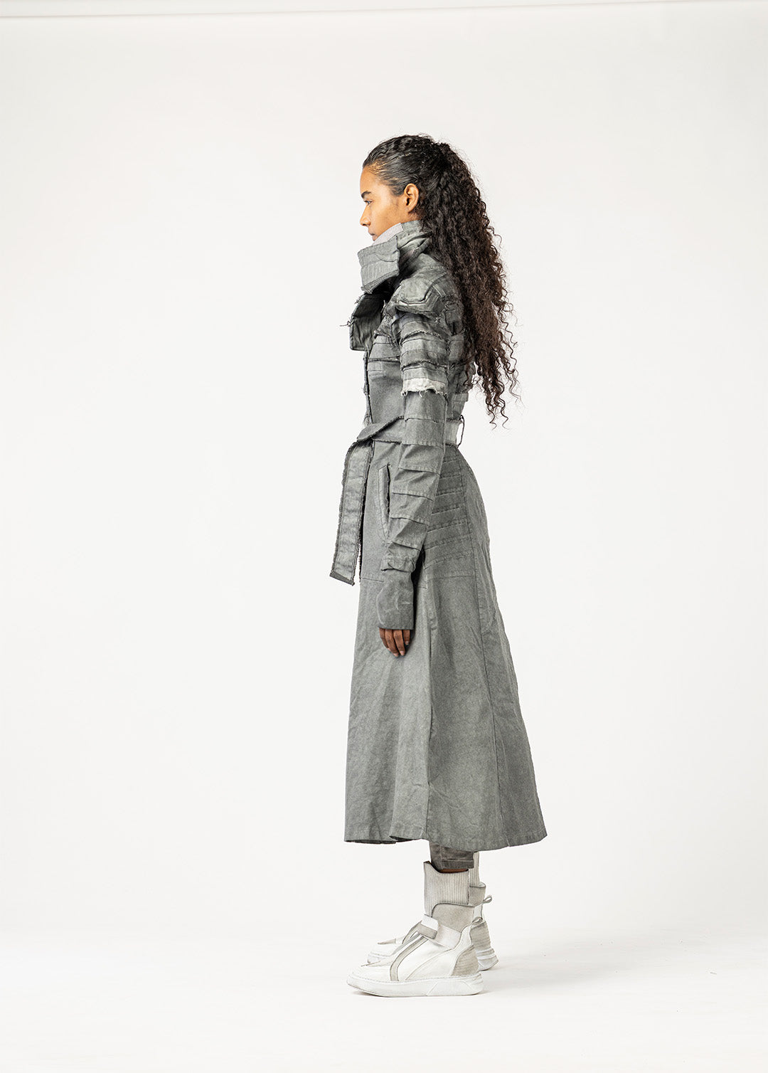 Multi-Panel Long Women's Jacket