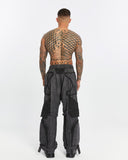 Garnished Wide Leg Men's Trousers