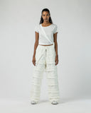 Women's Wide Leg Patchwork Denim Pants