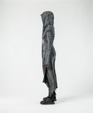 Women's Long Cardigan with Slit Cuffs