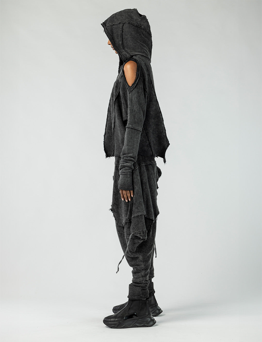 Women's Cold Shoulder Hoodie Sweatshirt