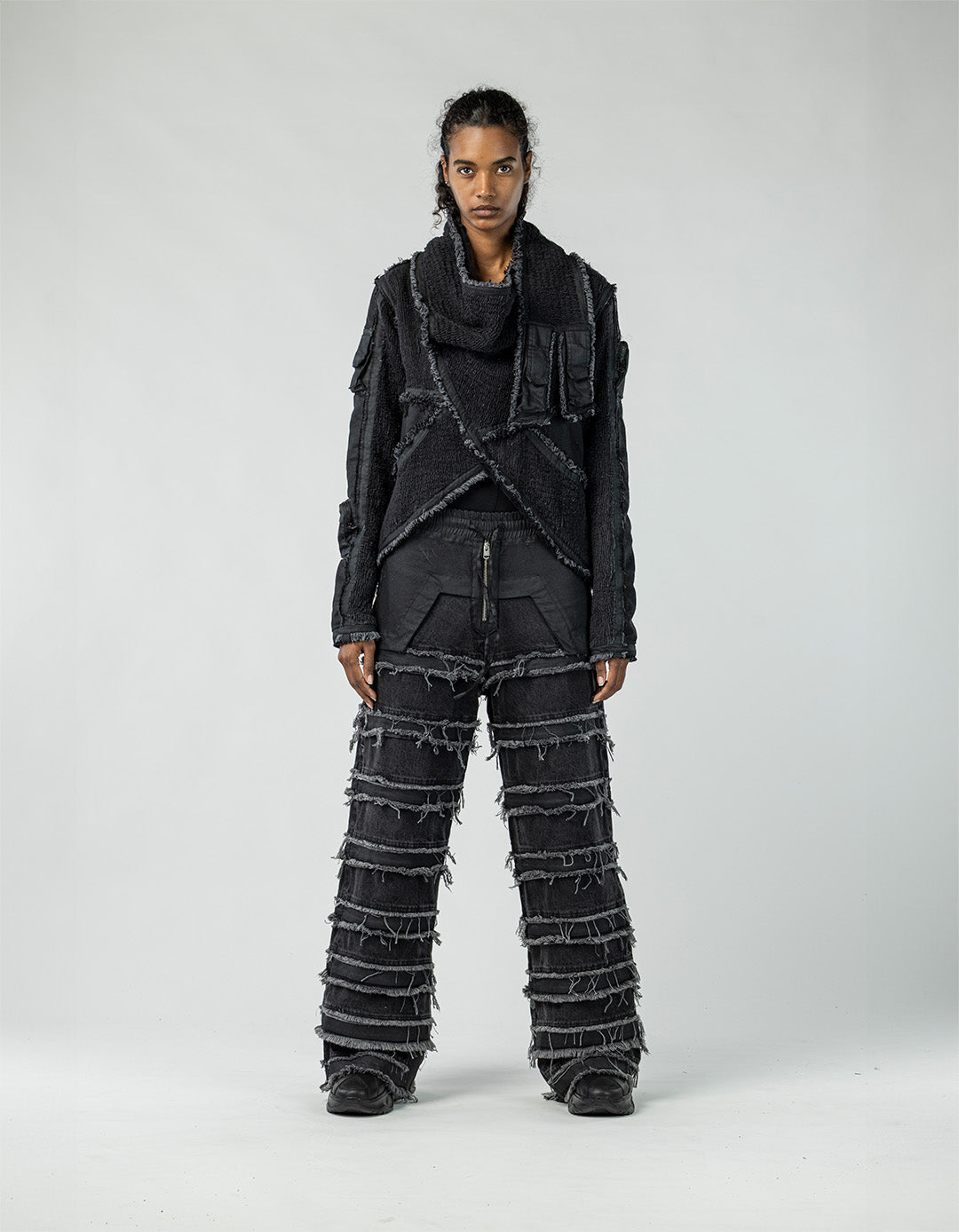 Women's Denim Jacket with Scarf Detail