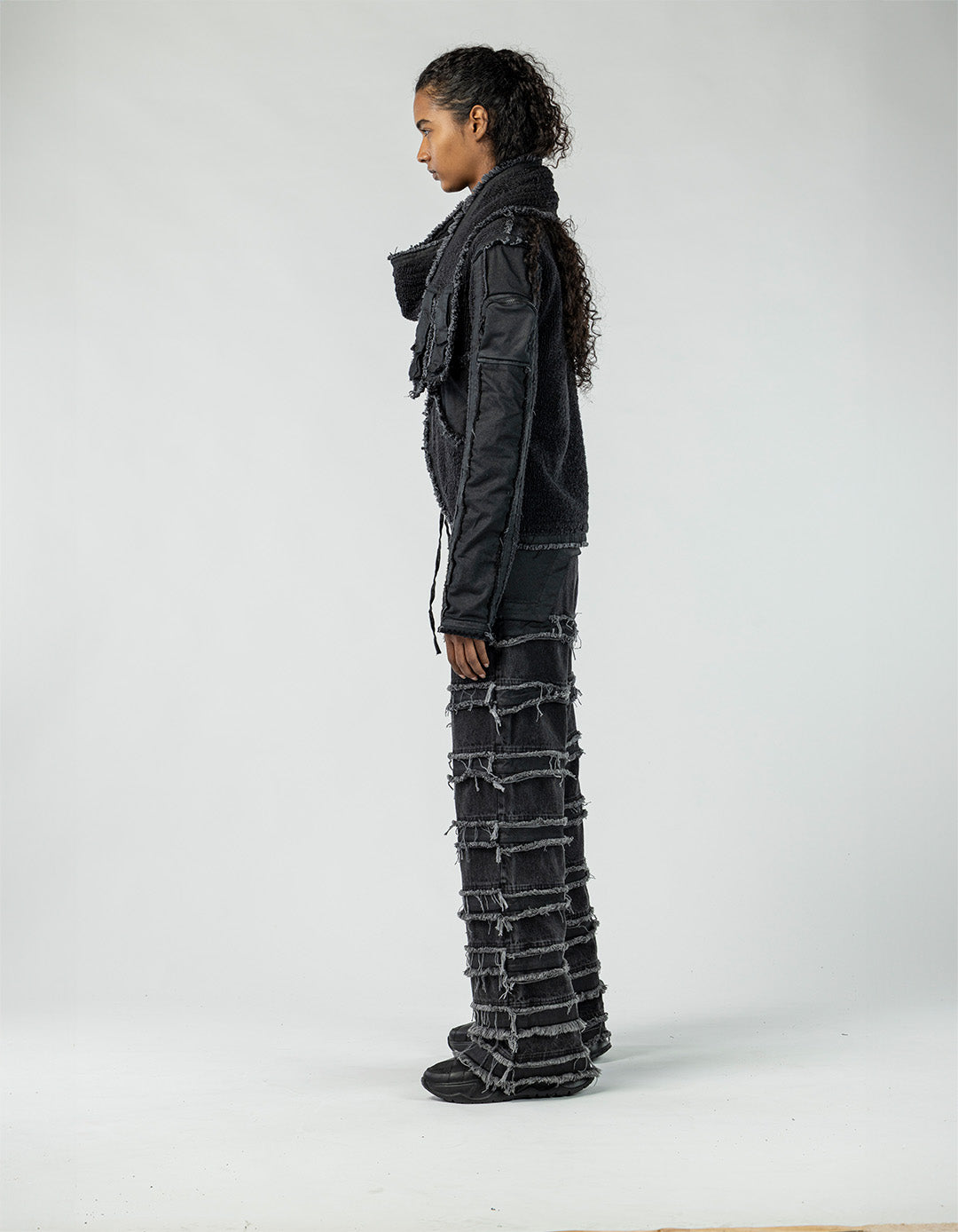 Women's Denim Jacket with Scarf Detail