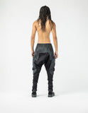 Men's Pants with Leather Details and Large Pockets