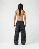 Men's Wide Leg Patchwork Denim Pants
