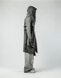 Men's Cardigan with Layered Front and Belt Detail