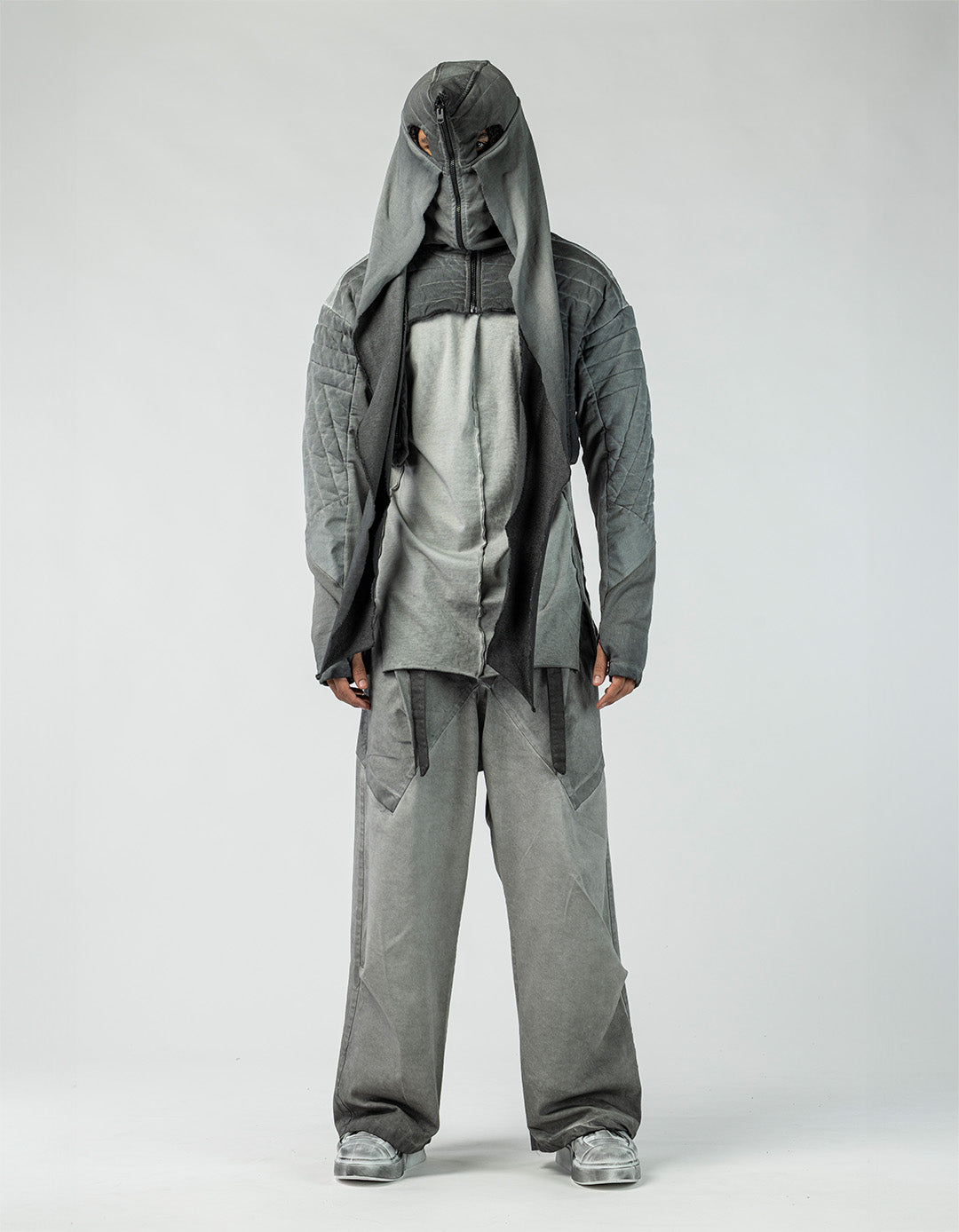 Men's Cropped Hoodie Cardigan