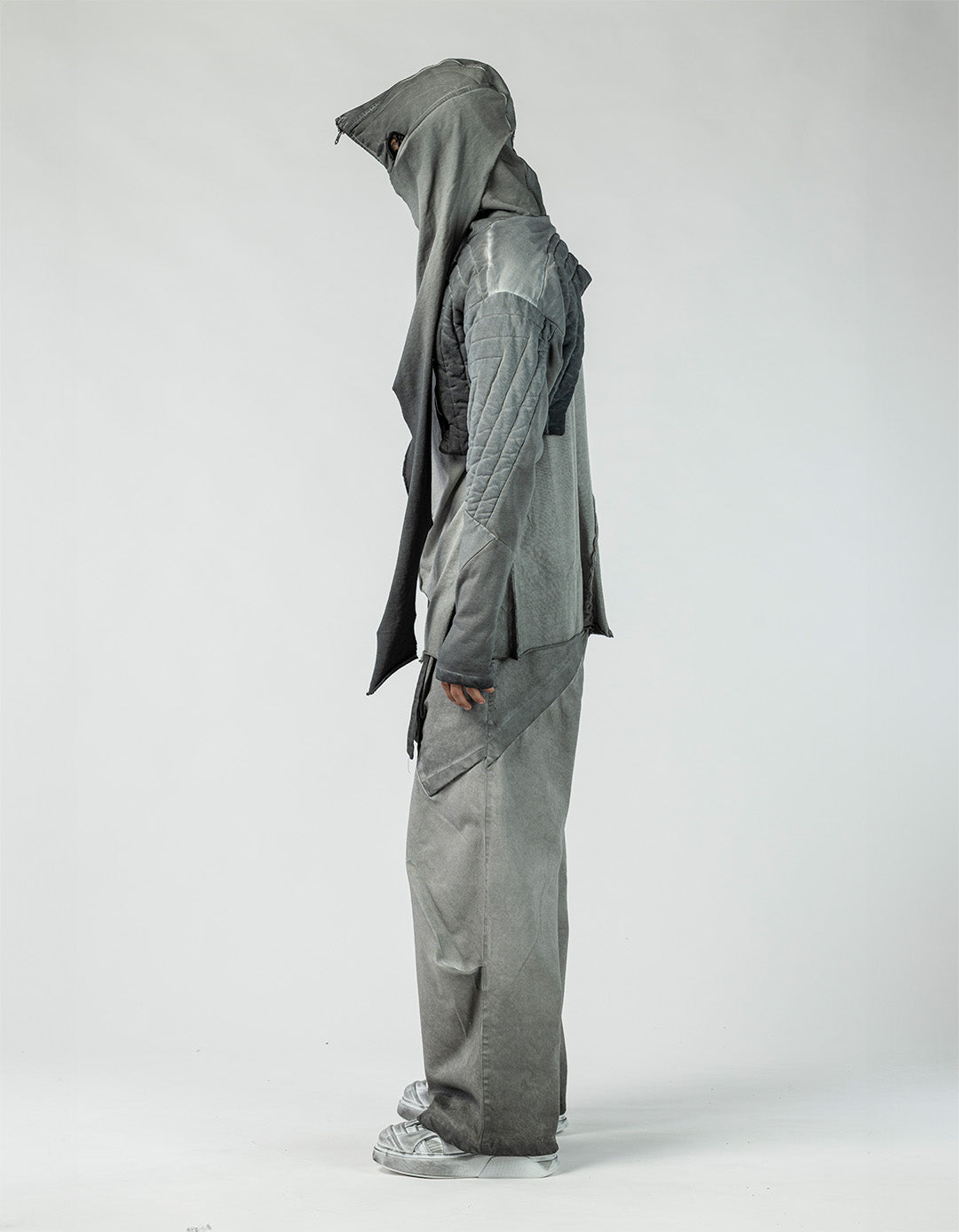 Men's Cropped Hoodie Cardigan