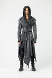 Men's Long Cardigan with Side Slit Hem