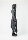 Men's Long Cardigan with Side Slit Hem