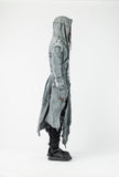 Men's Long Cardigan with Side Slit Hem