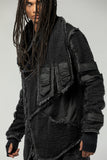 Men's Denim Jacket with Scarf Detail