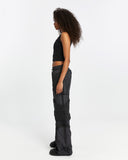 Women's Wide-Leg Pants with Pleated Pockets