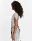 Women's Short-Sleeve T-shirt with Piped Details