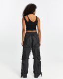 Women's Wide-Leg Pants with Pleated Pockets