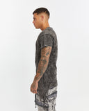 Multi-Panel V-neck T-shirt