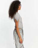 Women's Short-Sleeve T-shirt with Piped Details