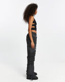 Women's Wide-Leg Pants with Pleated Pockets