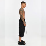 Men's Pants with Front and Back Ribbed Details