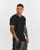 Men's T-shirt with Ribbed Shoulders