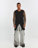 Men's Front and Back Slit Tank-Top