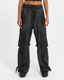 Women's Wide-Leg Pants with Pleated Pockets