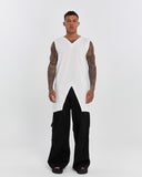 Men's Front and Back Slit Tank-Top
