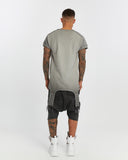 Men's T-shirt with Ribbed Shoulders