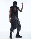 Ruched Sleeveless Men's Cardigan
