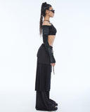 Double-Layer Side-Slit Women's Pants