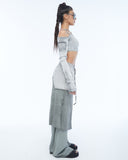 Double-Layer Side-Slit Women's Pants