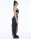 Leather-Detail Women's Skirt