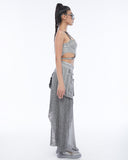 Leather-Detail Women's Skirt