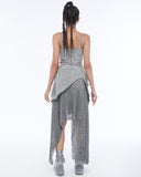 Leather-Detail Women's Skirt