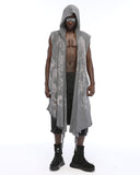 Ruched Sleeveless Men's Cardigan