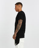 Multi-Panel V-neck T-shirt