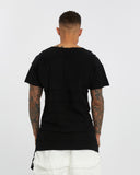 Multi-Panel V-neck T-shirt