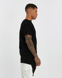Multi-Panel V-neck T-shirt