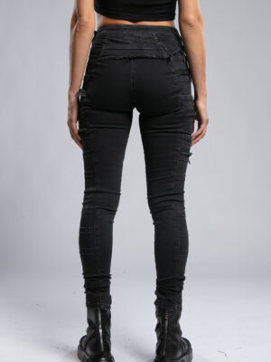 ASYMMETRIC CUT DIRTY STITCHING PANTS