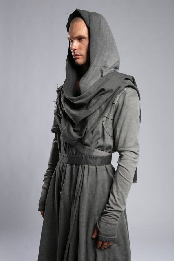 Double Layer Hooded Long Cardigan