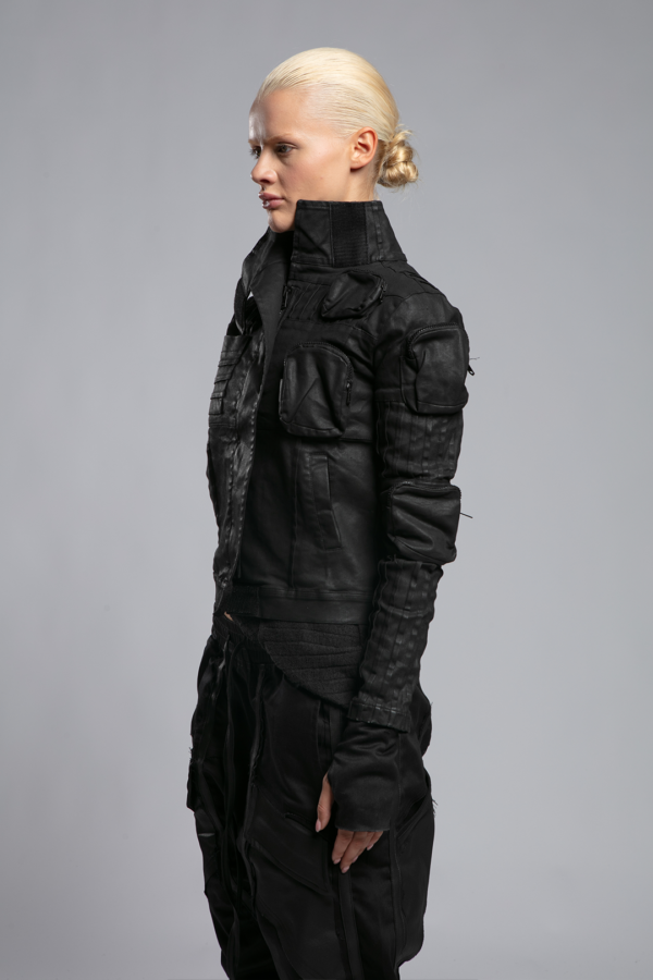 Multi-Pocket Ribbed Jacket