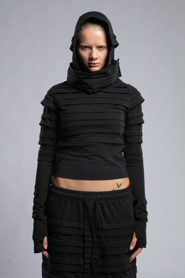 Hooded Short Sweatshirt