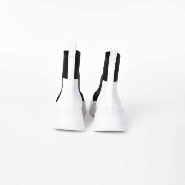 Black-White Suede Shoes